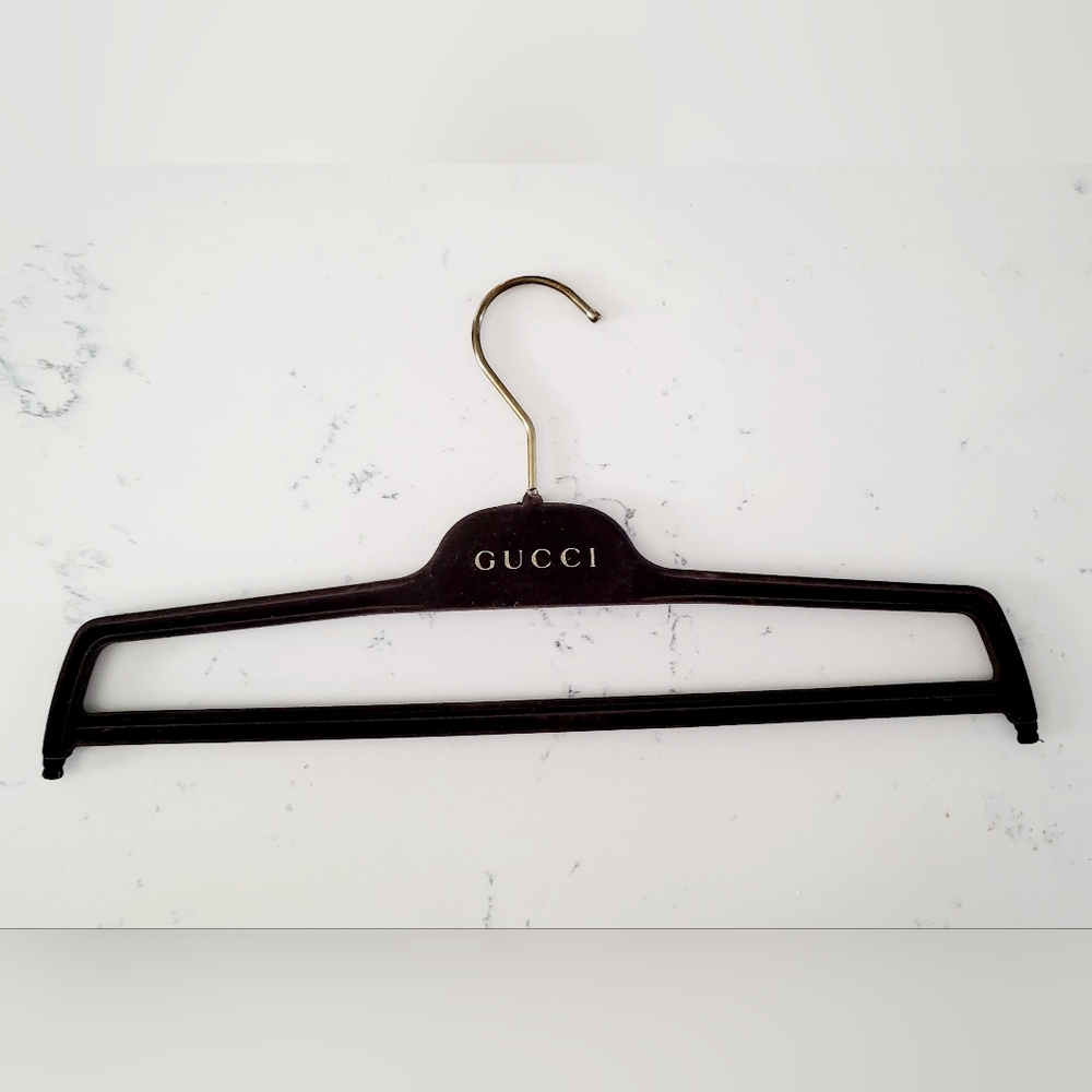 Gucci Brown Velvet Trouser Pant Hanger